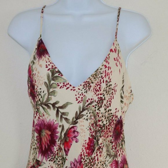 NWT Haute Hippie wild Floral-print silk Godet Gown Size 10 - Picture 4 of 11